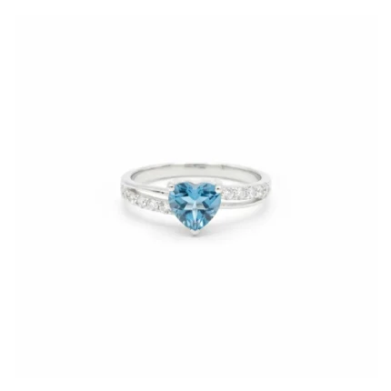Eternal Heart Ring – Sky Blue Topaz