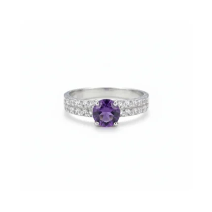 Luminous Band Ring – Amethyst