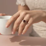 Radiant Teardrop Ring – Garnet - Image 5