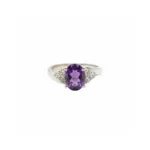 Trinity Spark Ring – Amethyst