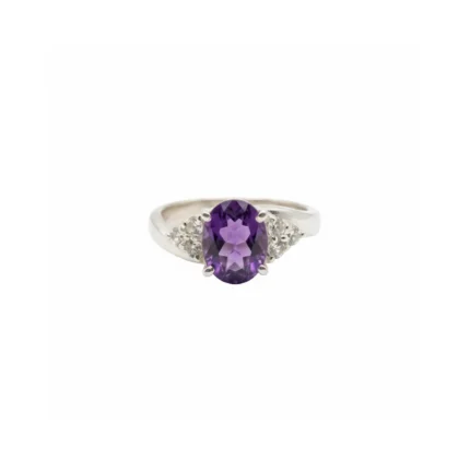 Trinity Spark Ring – Amethyst