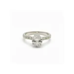 Radiant Teardrop Ring – White Topaz