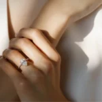 Radiant Teardrop Ring – White Topaz - Image 4