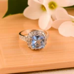 Celestial Halo Ring – Blue Topaz - Image 2