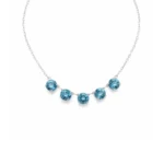 Serenity Bar Necklace – Blue Topaz