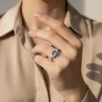 Trinity Glow Ring – Blue Topaz - Image 2