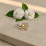 Luminous Square Ring – Citrine - Image 2
