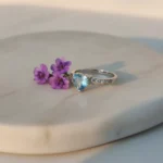 Eternal Heart Ring – Sky Blue Topaz - Image 3
